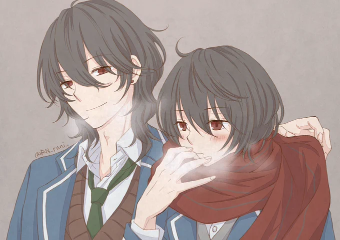 お題「白い吐息」
お兄ちゃんがマフラーを貸してくれた
#sakuma_60mins 