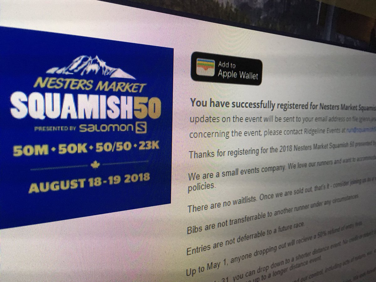 GJasechko's tweet photo. ‘it’s the season... for signing up for races next year!  #seeyouinsquamish @gary_robbins https://t.co/swvClNkuRd