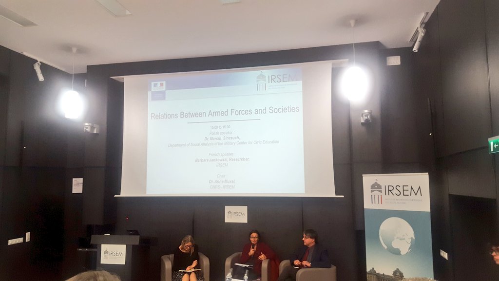 'Relations Between Armed Forces & Societies' ➡️ last panel of the conference with @AnneMuxel #BarbaraJankowski #MarcinSinczuch 🇫🇷🇵🇱