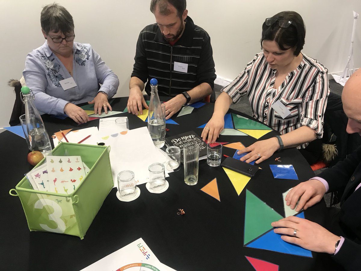 STEMglasgow's tweet photo. #STEMleaders having a go at #trickytangrams #playdohelephants #tinfoiltowers #paperhelicopters 🚁🏢🐘🔻 #STEMglasgow https://t.co/RLZihPUF5y