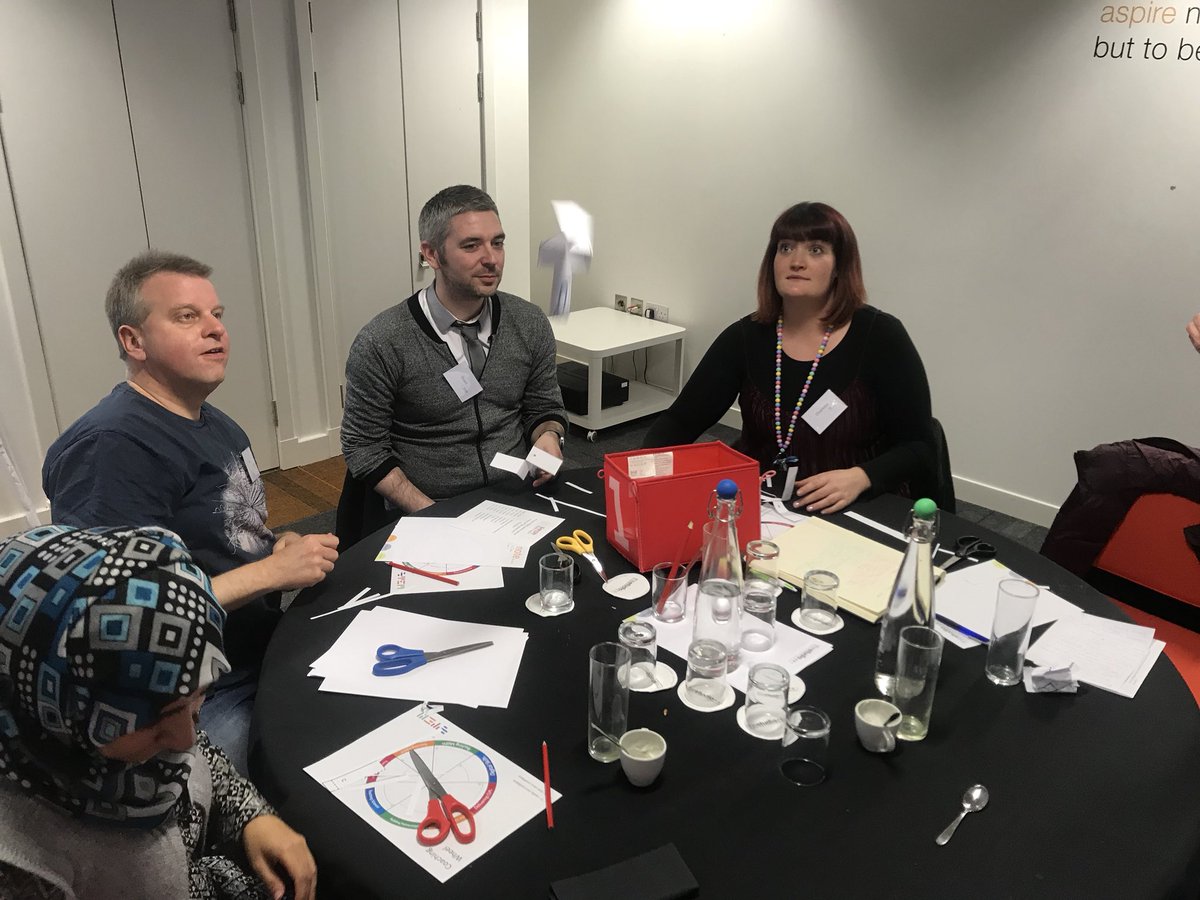 STEMglasgow's tweet photo. #STEMleaders having a go at #trickytangrams #playdohelephants #tinfoiltowers #paperhelicopters 🚁🏢🐘🔻 #STEMglasgow https://t.co/RLZihPUF5y