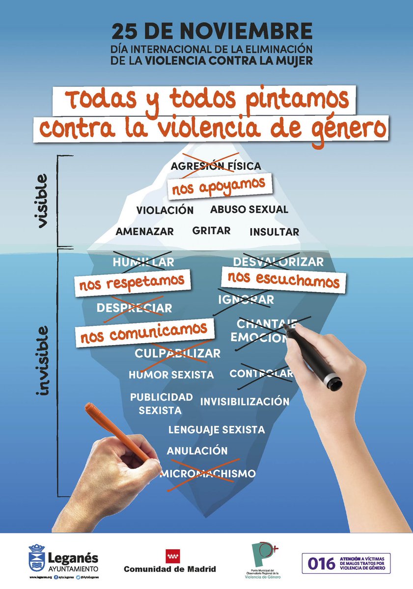 👉🏻Mañana se celebra el Día Internacional de la Eliminación de la Violencia contra la Mujer y queremos que nos acompañes. Desde las 12 horas acto institucional en Plaza Mayor
🏛 🌹🌞
leganes.org/portal/contene…
#25NLeganés