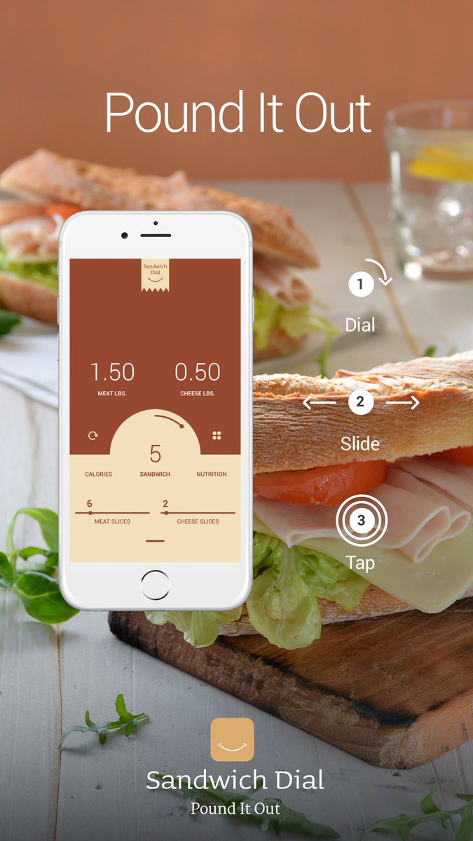 DeliEmpire's tweet photo. Pound your next lunch out - @SandwichDial is FREE to download now! --- lunchtime - fitness - healthy - portioning - intake - sandwiches - iPhone Apps - Apple - AppStore - Free Downloads - Free Upgrade 

https://t.co/cKilOFRslP https://t.co/qpBnpmgmb9