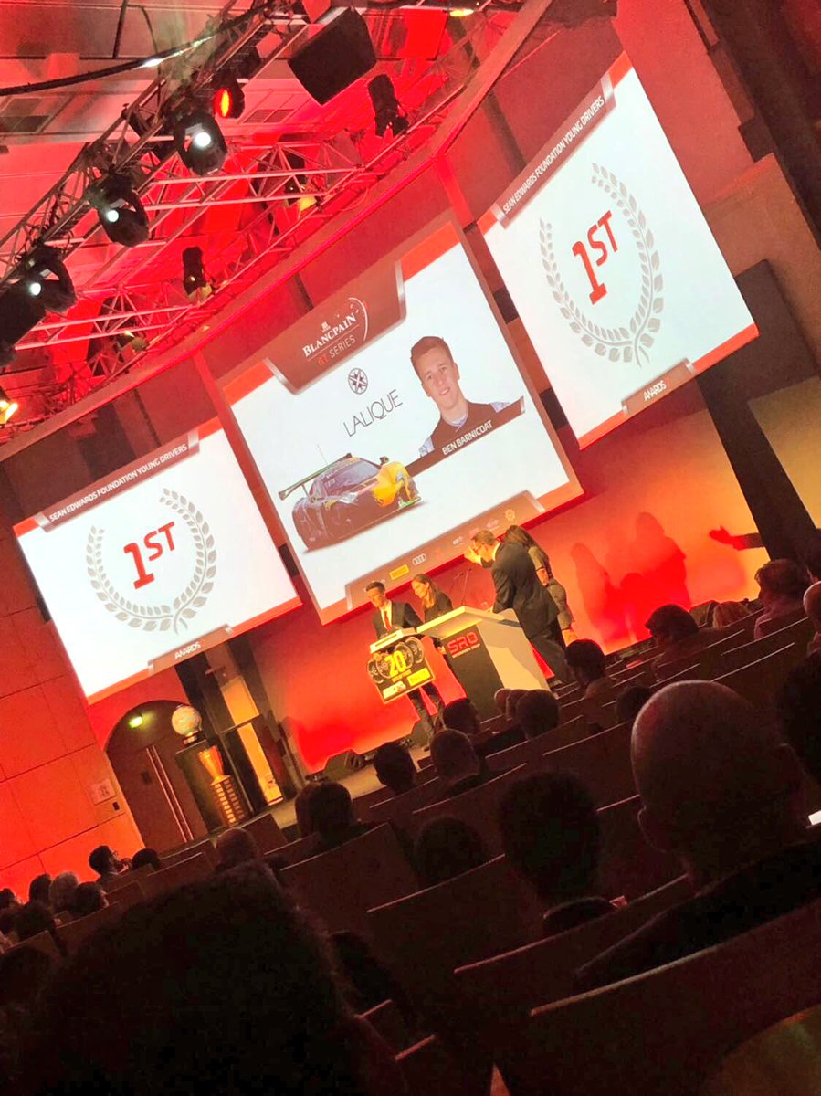 BenBarnicoat's tweet image. Honoured to receive the @SeanEdwardsF young driver of the year award from @BlancpainGT in my debut season in the championship with @mclaren_gt!  Thanks to all involved🏆