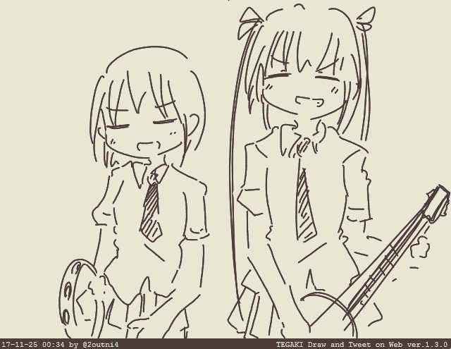 ビルゲイツが来たってウクレレ気分なのに #tegaki_dt