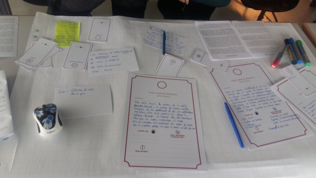 sophiemaheo's tweet photo. Entre prospective & stratégie,
quand des étudiants de @hes_so #Geneve
jouent au jeu des transitions de @la_fing dans leur cours de scénario planning
#QNfing cc @jfmarchandise & Thomas Gauthier
https://t.co/1RhaX6GEwU https://t.co/itxej8dVIl