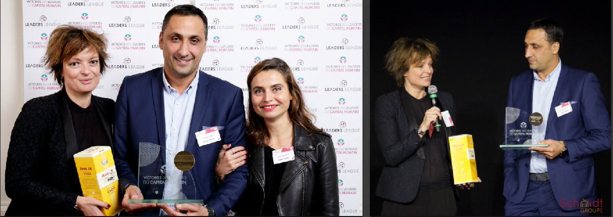 Schmidt_Groupe's tweet photo. 🎉  NEW  🎉
#SchmidtGroupe reçoit le prix "Coup de Cœur " aux Victoires des Leaders du capital Humain, pour sa démarche #managériale, où plaisir du client rime avec plaisir du collaborateur 👍 #symetriedesattentions https://t.co/xVneIw1sOM