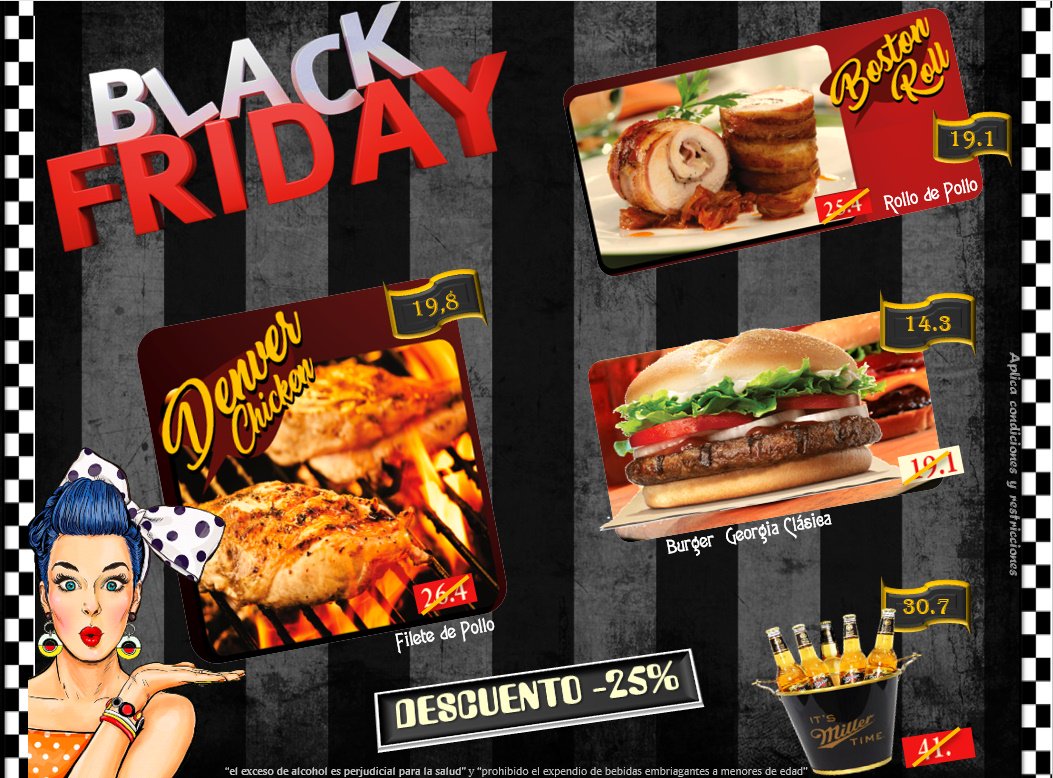 AmericanDinerP's tweet photo. En #AmericanDinerPub #Cali
#BlackFriday #Descuento #BurgerGeorgia #DenverChicken #BostonRoll #CervezaMiller https://t.co/91bMc1HgeR