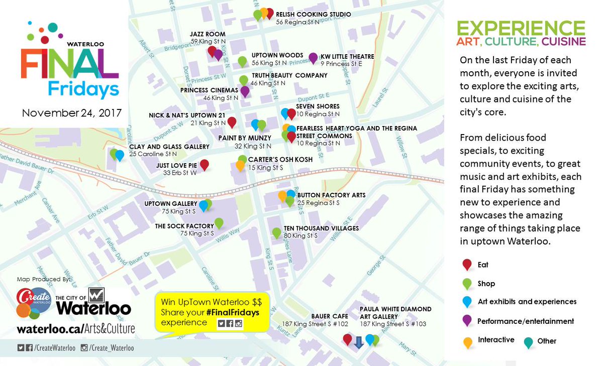 Shopping options galore @UpTownWaterloo #finalFridays! bit.ly/1iWVY8R