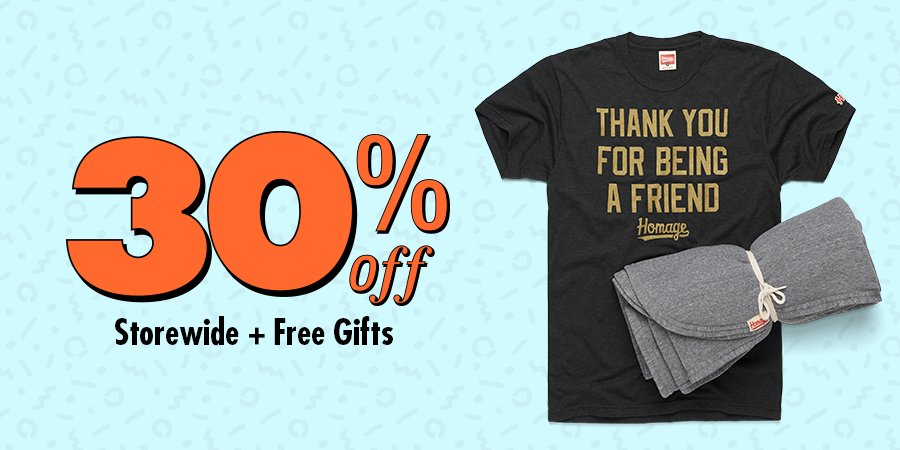 HOMAGE's tweet photo. In case you've been in a food coma, our Black Friday sale is rockin and rollin! Online and in store til 12 AM ET tonight.

https://t.co/13RI6WtZqZ https://t.co/DEdfjCndS7