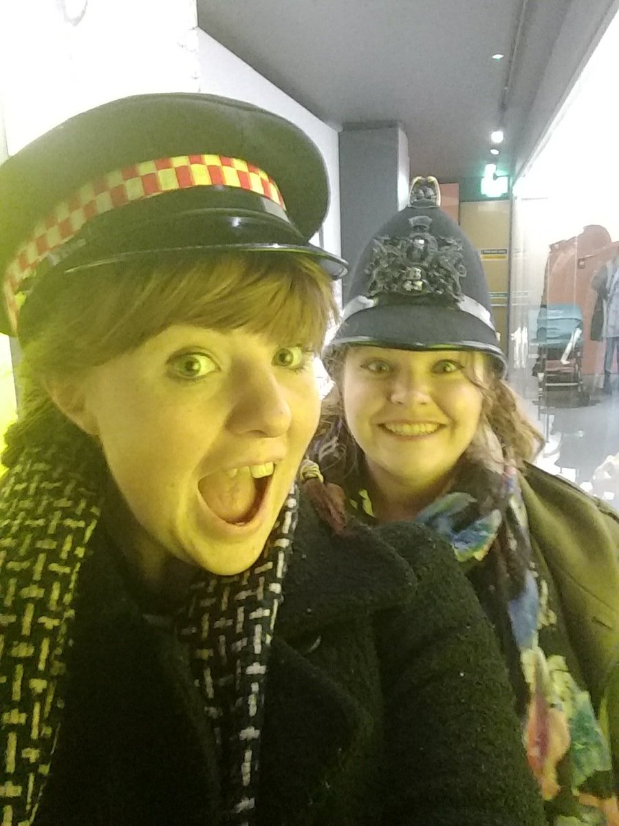 ElinorTerry's tweet image. Crucial research for my @NaNoWriMo Krimi! #whudunnit #policehats @colpolicemuseum
