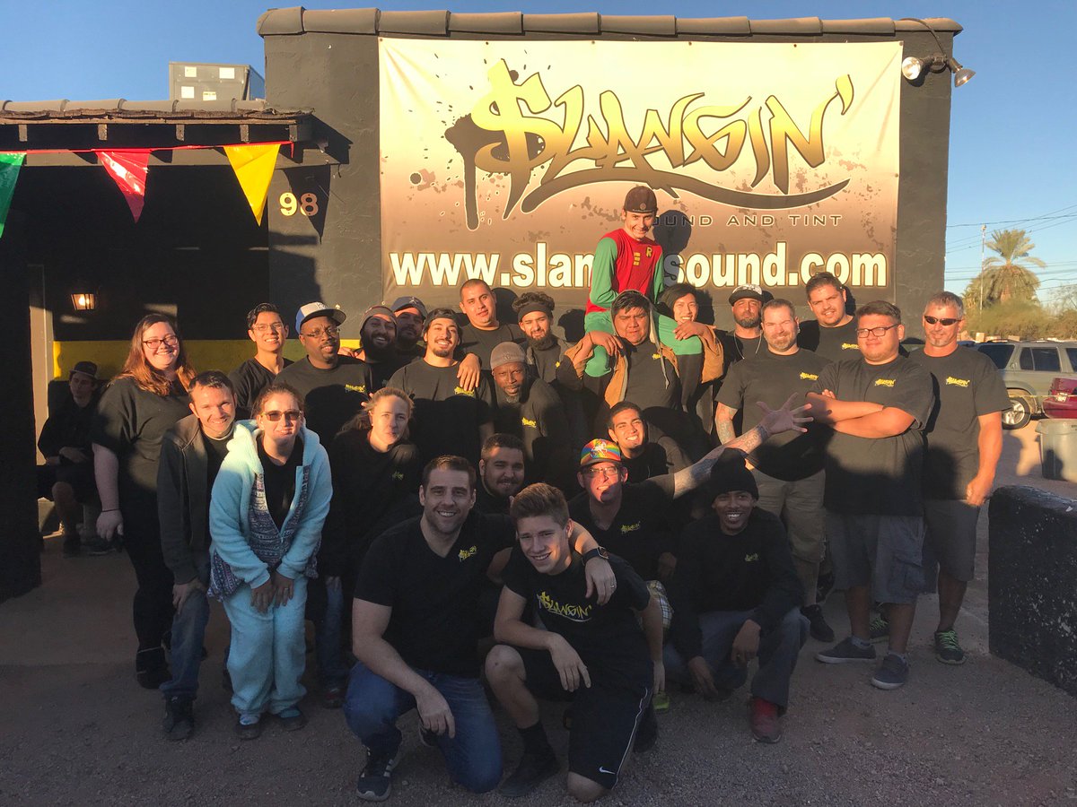 RFSoundLab's tweet image. #miniSoundLab is on-site at @SlanginSound for their annual Biggest, Baddest sale in Mesa, AZ.