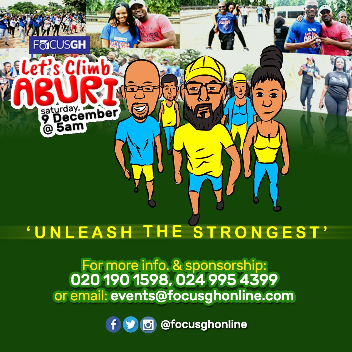 nayikwei's tweet photo. #LetsClimbABURI Reloaded!! ๐ช๐๐โโ
' U N L E A S H T H E S T R O N G E S T '
December 9 @ 5am
Powered by #FocusGH
For more info. & sponsorship:
020 190 1598 or email; events@focusghonline.com https://t.co/Cib47kuXHG