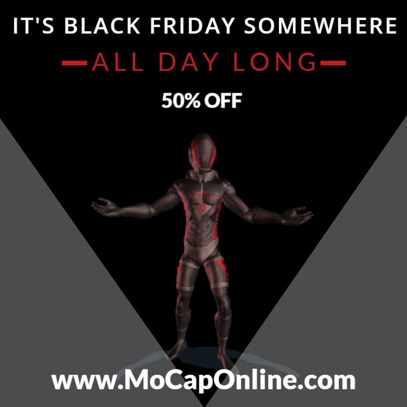 MotusDigital's tweet photo. MoCap Online BLACK FRIDAY SALE!!!

All MoCap 50% Off!

https://t.co/NXXYrmhTP7 https://t.co/toRR6oHMmU