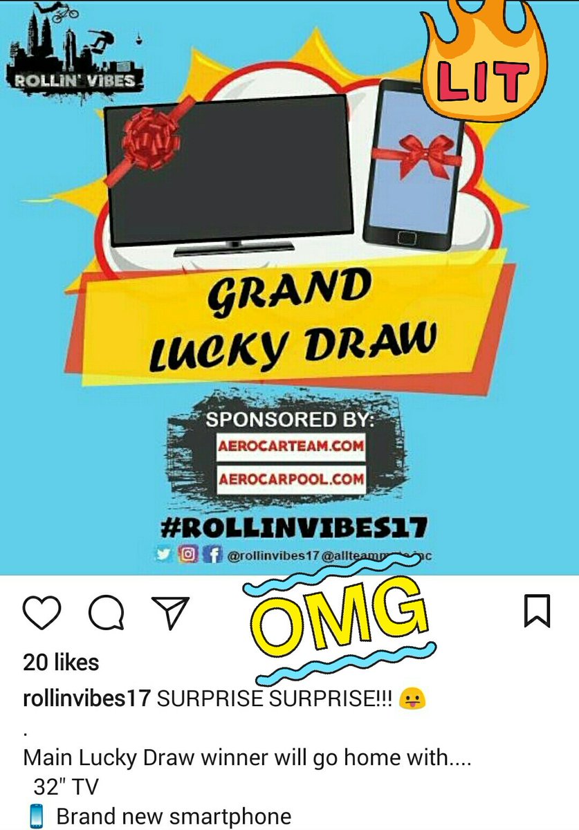 Laliquea's tweet image. 🔥 Dahla FREE ADMISSION, dapat LUCKY DRAW lagi..

🔥 Lucky Draw dapat TV, PHONE, BRANDED STUFF (VANS, PESTLE MORTAR, TWO HORNS ETC!)

Jom pakat ramai ramai, mai support event yang awesome ni! Bukan selalu dapat tgk orang buat stunt bmx, skateboard depan mata. 💁

@rollinvibes17