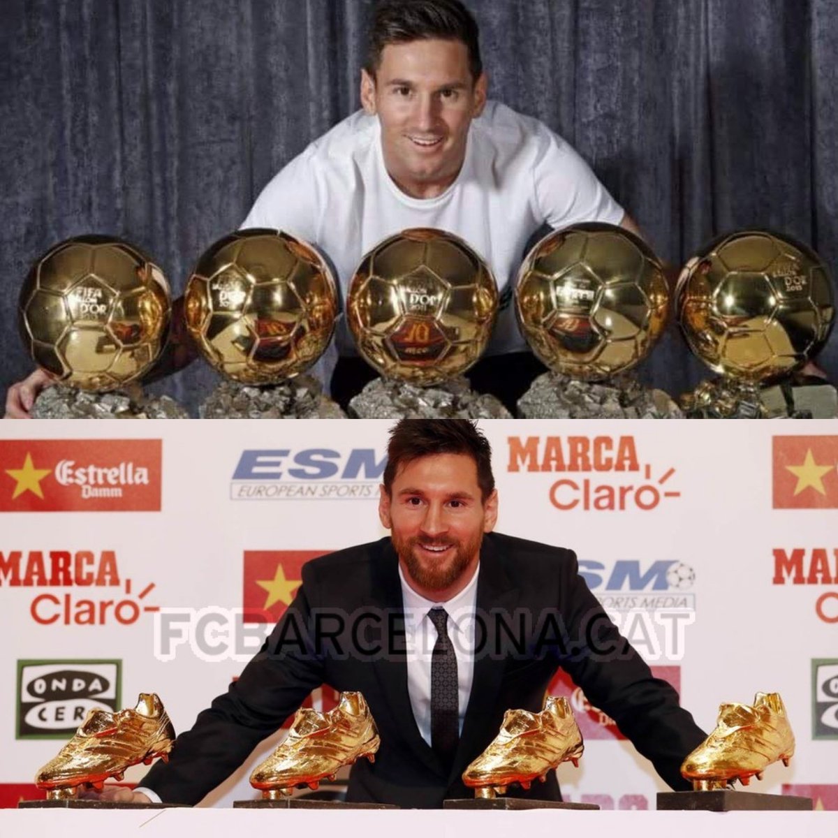 shahjalal_messi's tweet photo. ♦কিং লিও মেসির অল-টাইম
ক্যারিয়ার (অফিশিয়াল) :-
-ম্যাচ ৭২৫টি
-গোল ৫৮৪টি
-অ্যাসিস্ট ২৩৫টি
-হ্যাট্রিক ৪৩টি (ARG 4 + FCB 39)
-ট্রফি ৩০টি
-ব্যালন ডি'অর ৫টি
-গোল্ডেন বুট ৪টি
-উয়েফা বেস্ট প্লেয়ার ২ বার
-বিশ্বকাপ সেরা খেলোয়াড় ১ বার (২০১৪)
#TheGreatestEverLeo
#BDMESSI https://t.co/rtXARPXTIu