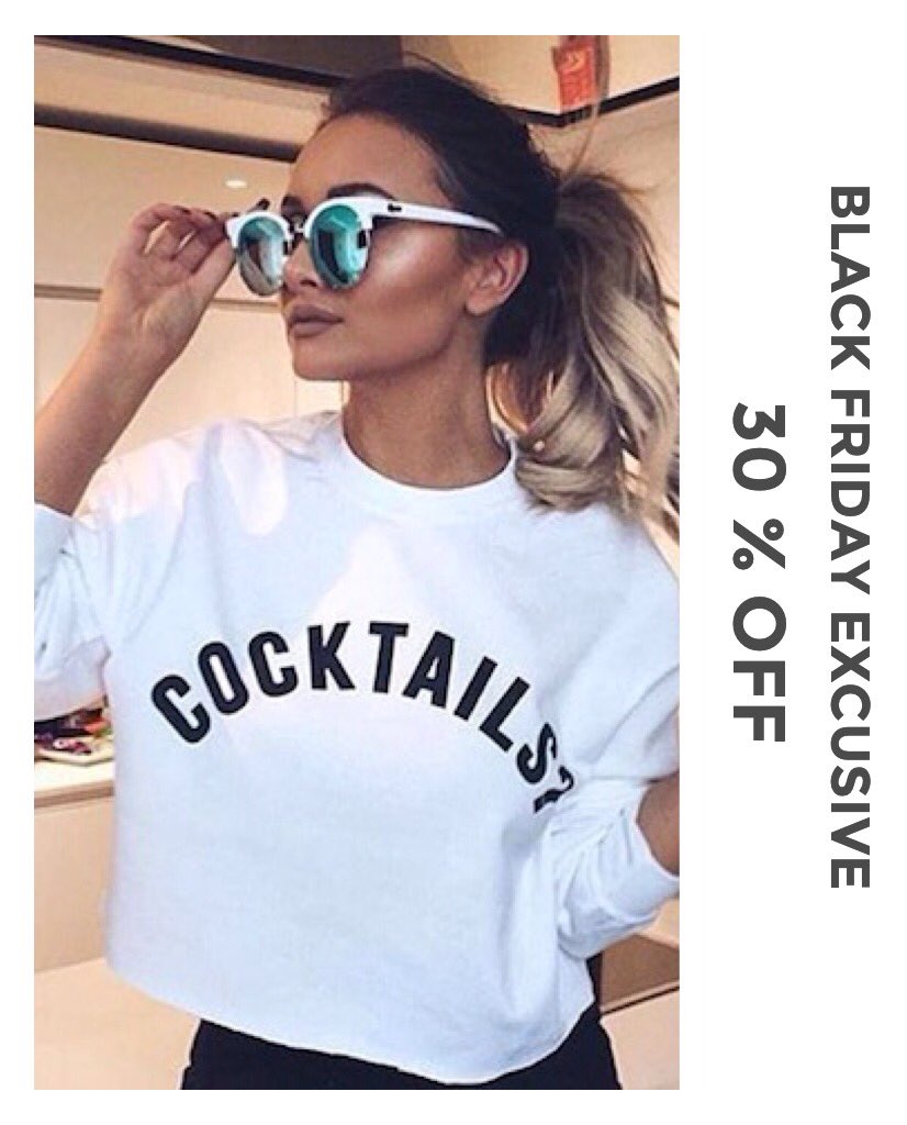 OffDutee's tweet photo. Shop the Cocktails Cropped Sweater now at https://t.co/v92ZlwGS5j and receive 30% off 🎉 Valid for 24 hrs only Discount already applied #girlsoffdutee #BlackFriday https://t.co/RTwz5HiYXD