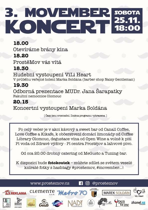 JSarapatka's tweet photo. Již zítra akce v Prostějově. #uroczech #prostemov #movember @fnolomouc https://t.co/u6n8METvRT