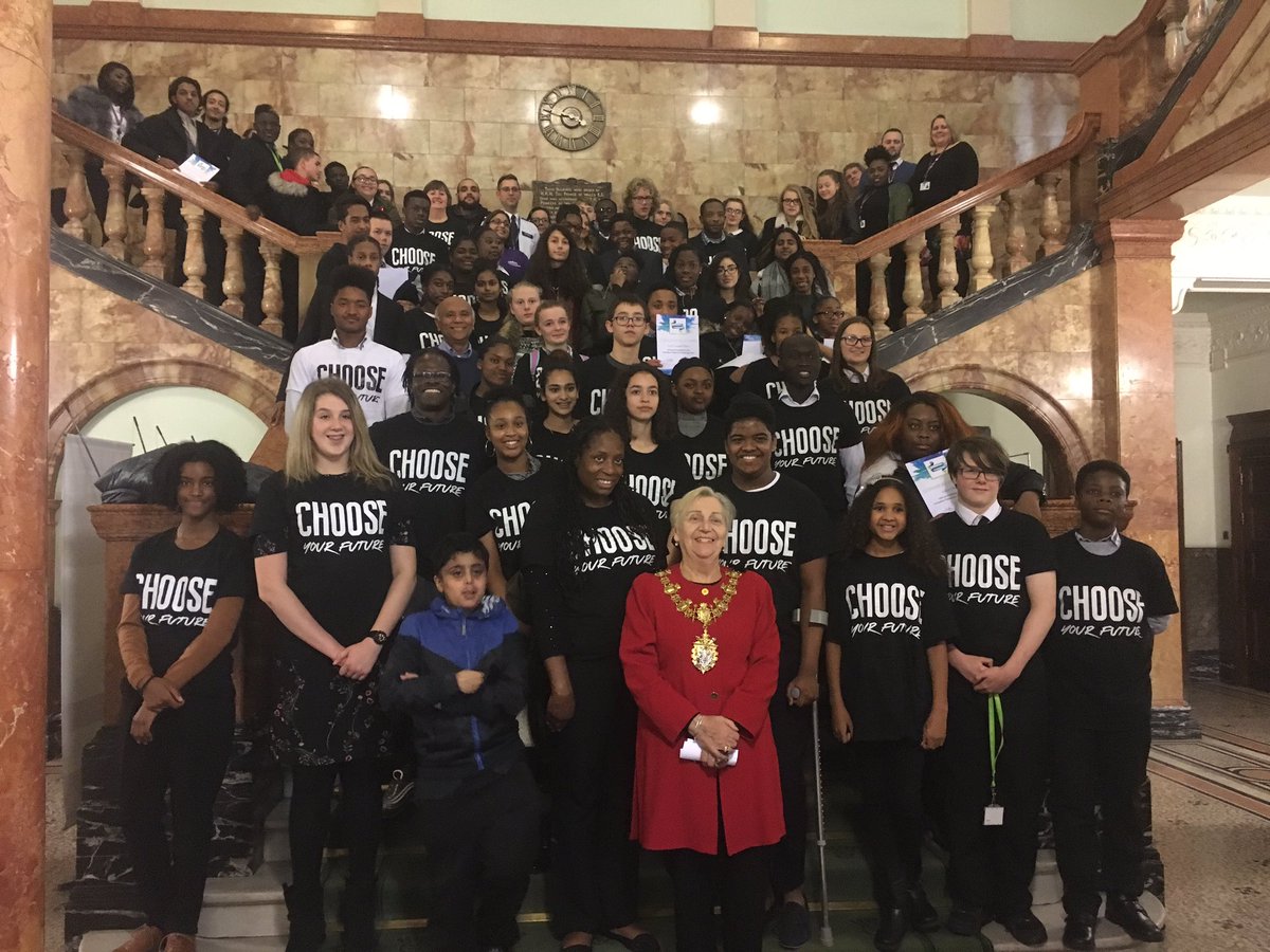 yourcroydon's tweet photo. A huge thank you to all the young people taking over #Croydon today - an inspiring day! #takeoverchallenge #chooseyourfuture https://t.co/T8sGljGqaF