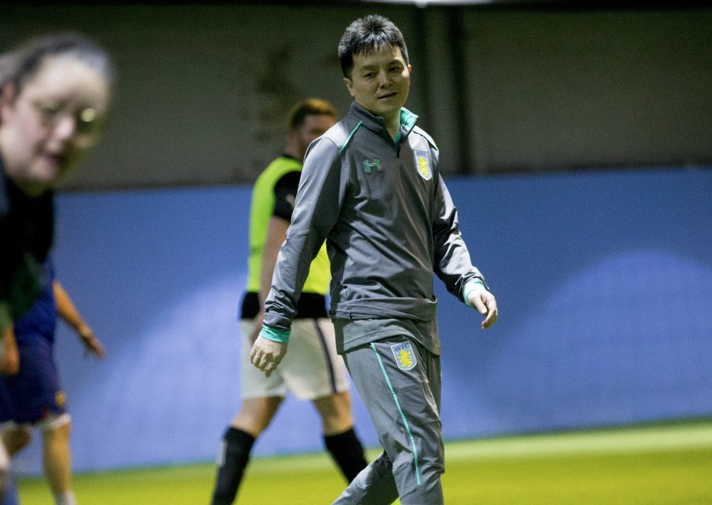 AstonVilla's tweet photo. 🏆 When @Dr_TonyXia plays staff football and scores the winner...

We really do have the best owner 👏

#PartOfThePride #AVFC https://t.co/CrX9le7ApN