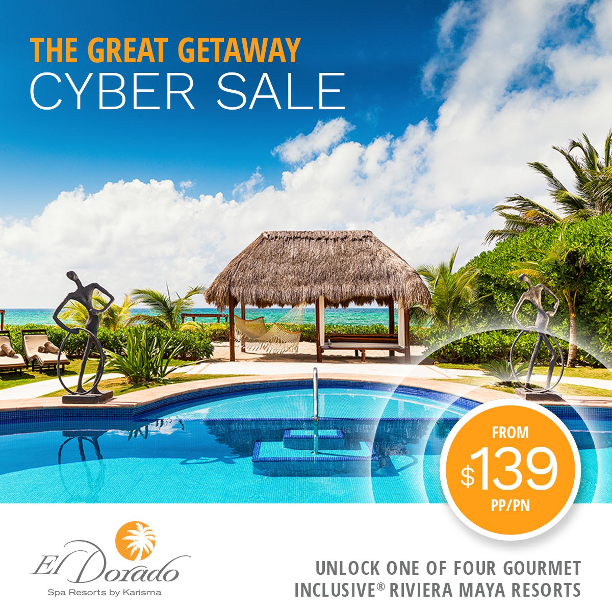 ElDoradoResorts's tweet photo. Have you shopped the El Dorado Spa Resorts Great Getaway Cyber Mystery Deal? Book a Gourmet Inclusive vacation starting from $139pp/pn… the resort is a surprise, but luxury is guaranteed. #BlackFriday https://t.co/K2VPS0WYnj https://t.co/8sxJAr1i7v