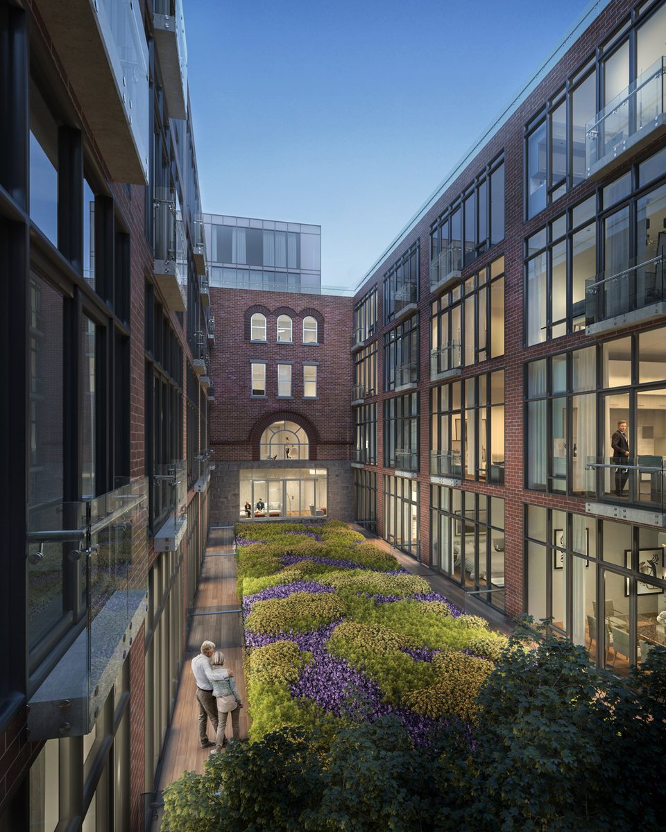 AtriaDev's tweet photo. A beautiful courtyard is just one of the many wonderful proposed elements of the Y-Lofts. https://t.co/5AT8htKycl