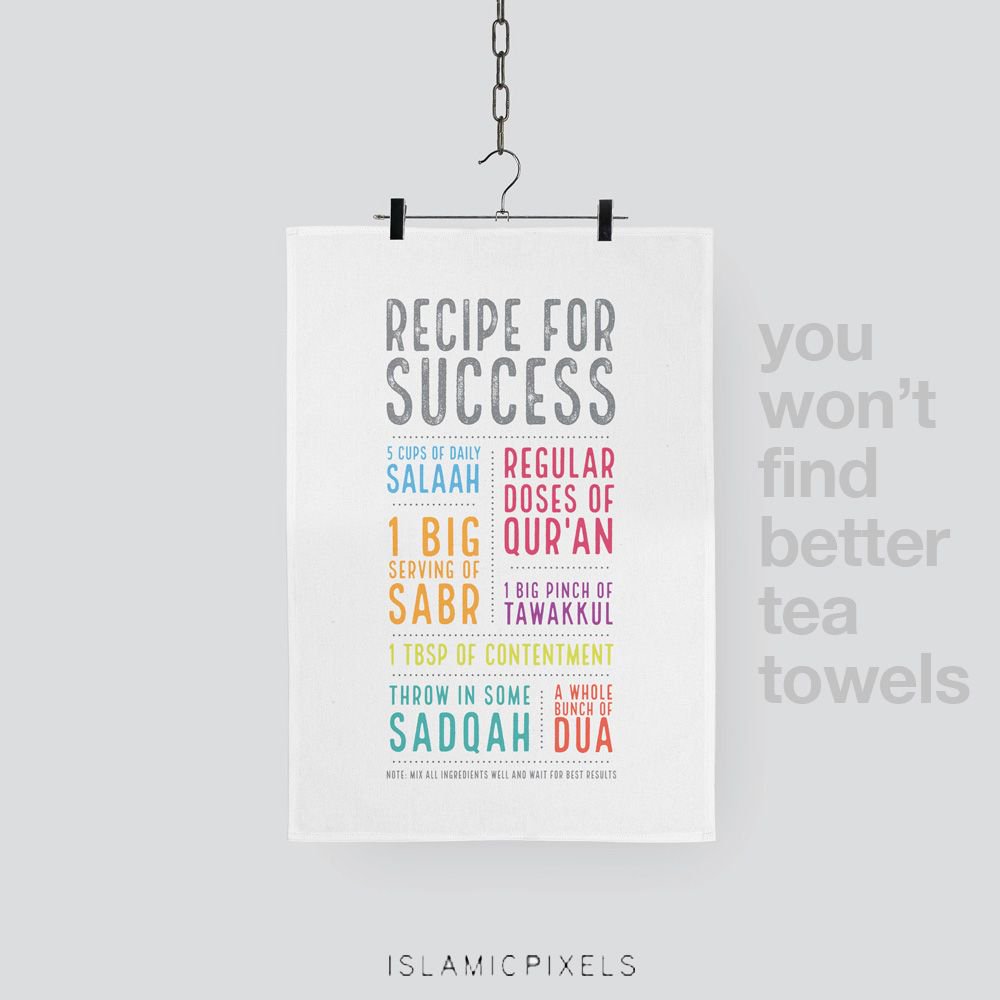 islamicpixels's tweet photo. The Recipe for Success? A quality tea towel, for one! Add a pop of colour to your washing up. https://t.co/e7k7P5X7dR https://t.co/4jIiuBVBAu