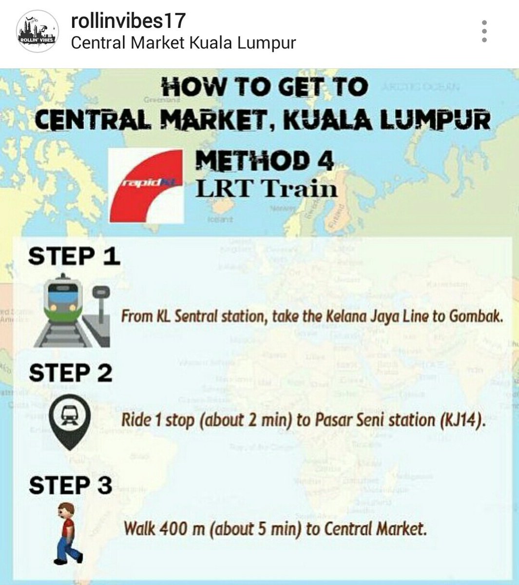 Laliquea's tweet image. Takdak Transport nak Pi?? 🙋

Don&apos;t worry, boleh naik public transport (LRT / KTM), Grab/Uber &amp;amp; rapid bus! 

#rollinvibes17 #centralmarket #allteammate