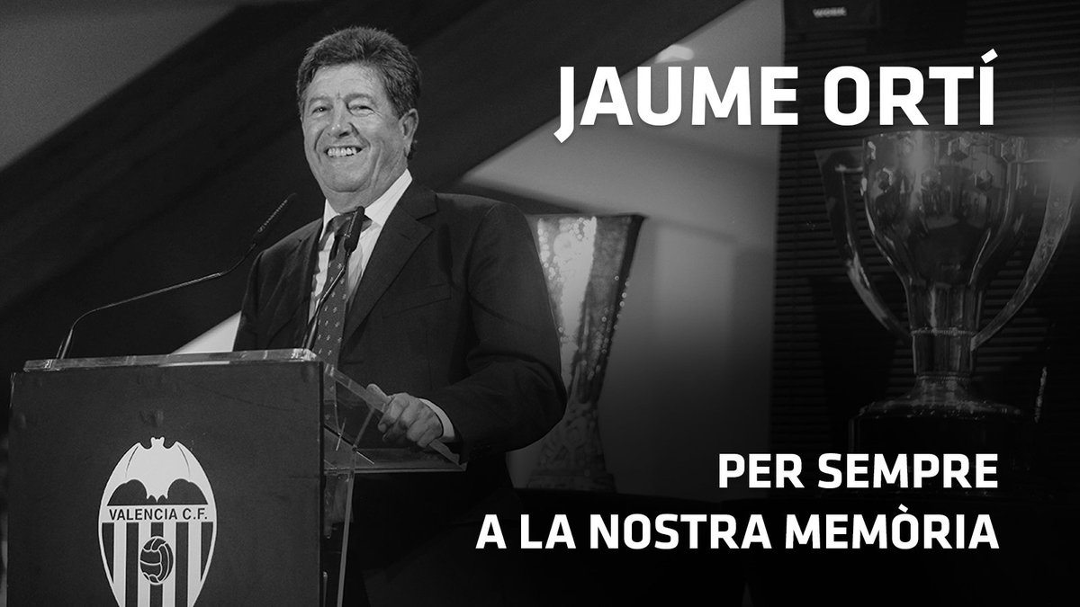 valenciacf's tweet photo. Fallece el ex presidente del Valencia CF Jaume Ortí ➡ https://t.co/YsLFxLj79c https://t.co/uEehRSWr8G