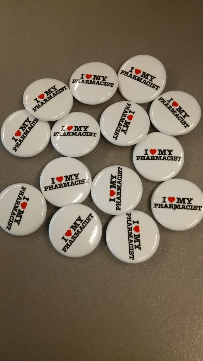 UofTCAPSI's tweet photo. Last chance to get your "I <3 My Pharmacist" buttons will be today from 12:30-1:30pm in the atrium! https://t.co/3gkhp0sCQw