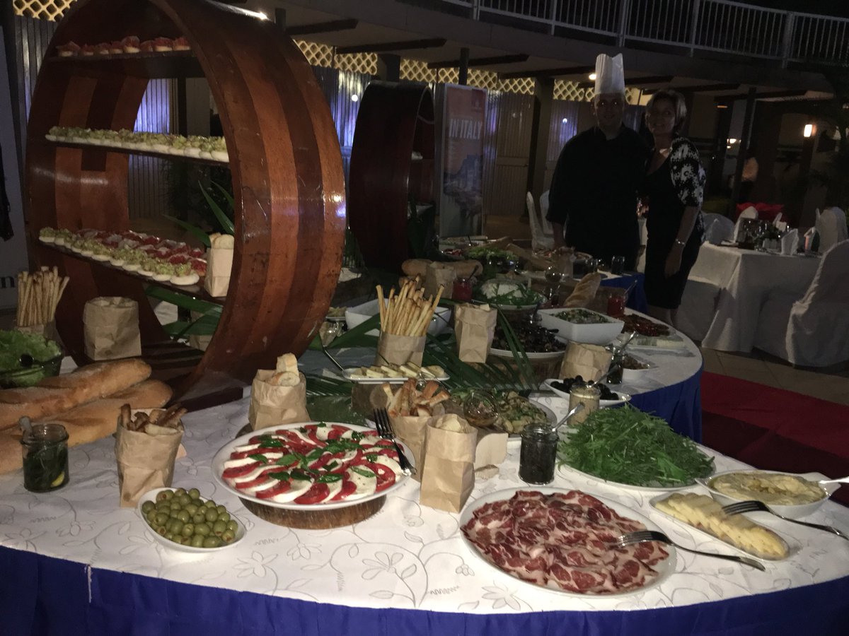 DFornara's tweet photo. All is ready @SheratonKampala for the gala dinner and film screening “LaPrimaLuce” from Vincenzo #Marra #ItalianCulturalCulinaryWeek #vivereALLitaliana https://t.co/CtLJ2W0X3e
