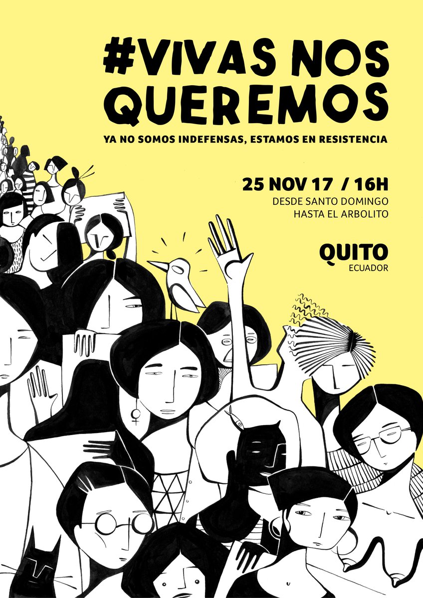 la_suertuda's tweet photo. Afiche para @Vivas_Ec Salimos a las calles este #25N  porque queremos una vida libre de acoso. MAÑANA, 4PM. https://t.co/LqhcyLWpRR