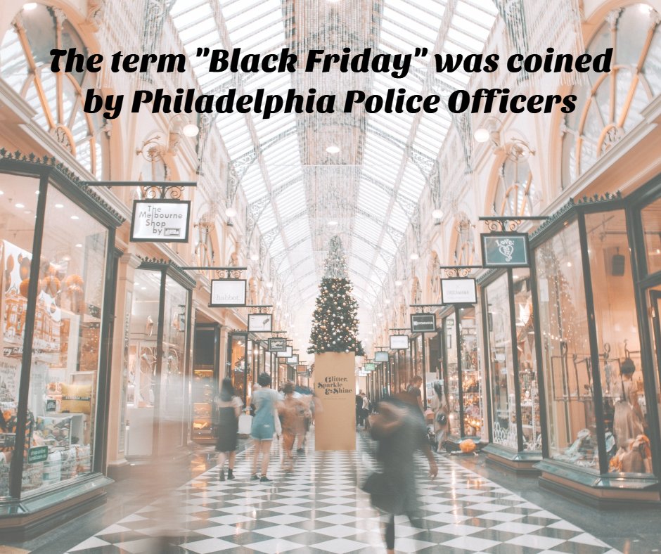 PhoneTree's tweet photo. Did you know the term "Black Friday" was started by Philadelphia cops?They were frustrated with the congestion and issues on the day after Thanksgiving and started referring to it as "Black Friday." #funfactfriday https://t.co/6vxpLfqtNC