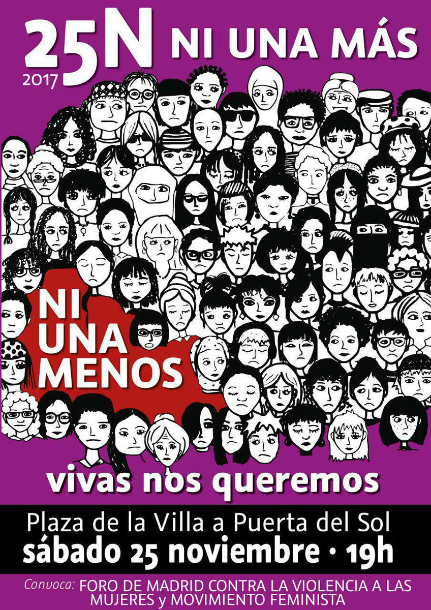 cs8demarzo's tweet photo. Mañana todas y todos a la manifestación contra la violencia de género y contra este sistema patriarcal, porque NOS QUEREMOS VIVAS, ¡¡NI UNA MENOS!! https://t.co/GQs0qDTg0P