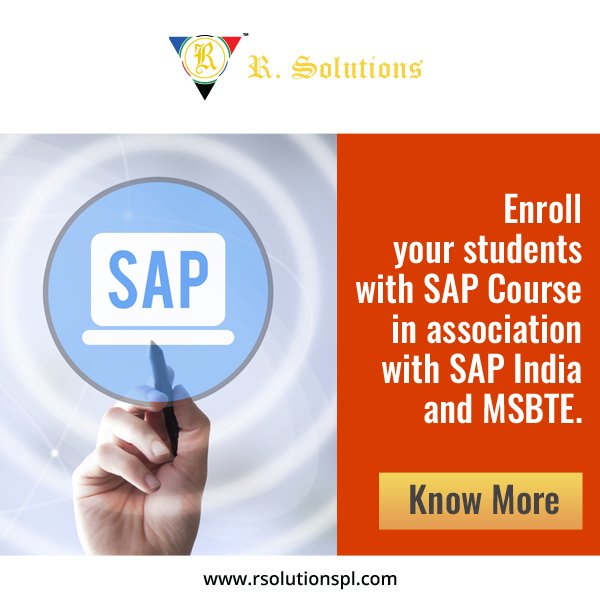 rsolutionspl1's tweet photo. Enroll your Students with SAP Course in Association with SAP India & MSBTE
Enquire Now @099134 06978
or visit us @http://www.rsolutionspl.com/
#sap #saptraining #rsolutions #MSBTE https://t.co/XL94PcHQxm