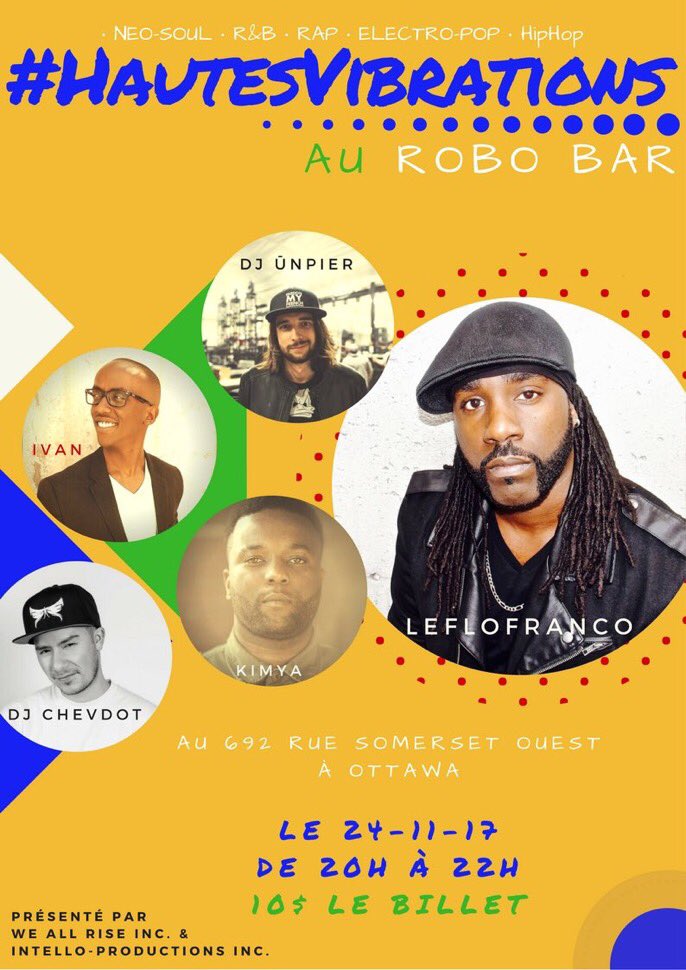 Ce soir, au Bar Robo! #HautesVibrations avec @LeFLOFRANCO <a href="/kimyamusik/">kimyamusik</a> <a href="/NdikuriyoIvan/">I.</a> #OttMusic #MusiqueFranco #onfr