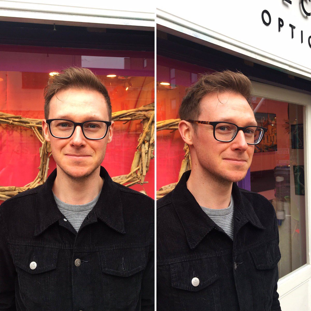 thespeckywren's tweet photo. Robert picked up his Entourage of 7 specs today, a classic black frame with tortoiseshell sides and matte black finish #entourageof7 #brighton #thespeckywren #theopenmarket #spectacles https://t.co/y2T3Cl2iBb
