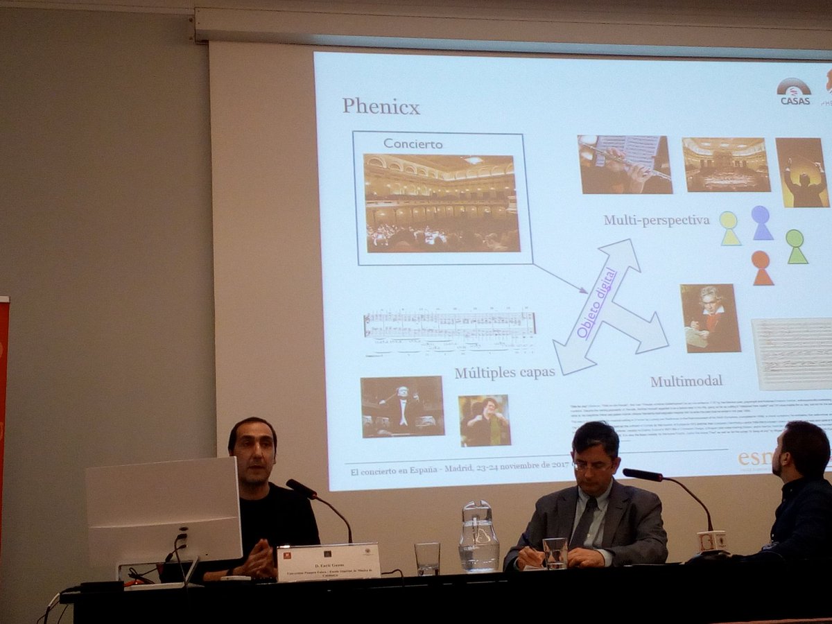 ICCMU's tweet photo. Ponencia de @enricguaus y Emilia Gómez sobre nuevas técnicas de escucha. Resultados del proyecto Phoenicx y el proyecto CASAS de la @pompeufabravng y la @esmuccat en #congresoconciertos #MECRI #MadMusic https://t.co/8frTDJ5h1q