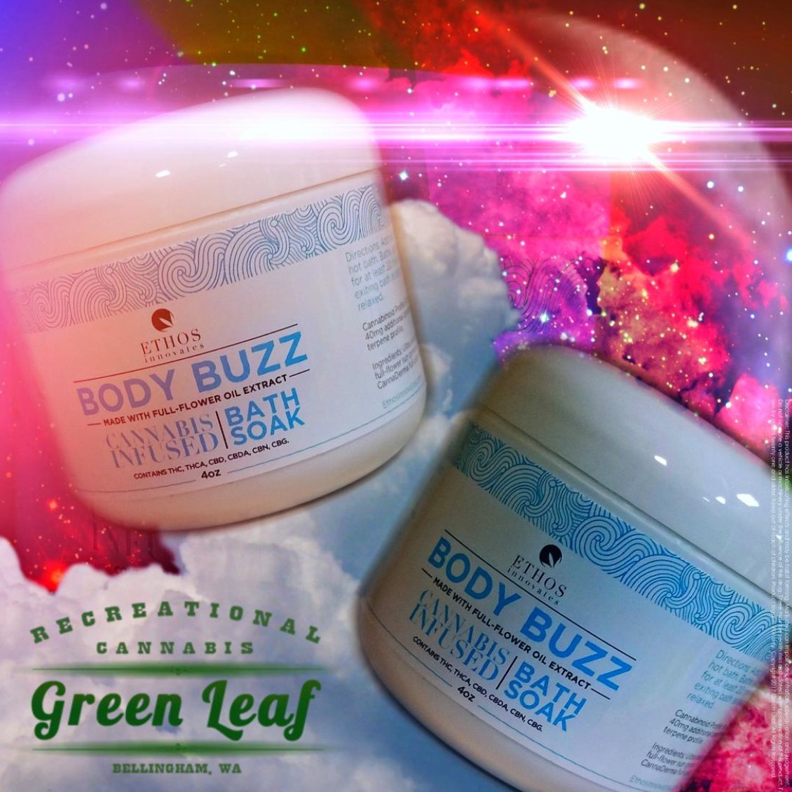 GreenLeaf_NW's tweet photo. @GreenLeaf_NW This week we’re spotlighting a topical product from our friends at @Ethos_Extracts, #CannaDerma Body Buzz Bath Salt Soak! Drop by today for more information on a great way to relax! #greenleafnw #bellingham #bodybuzz #relax #bath #adultsonly #cannabis #ethos https://t.co/sn4bIL0TuJ