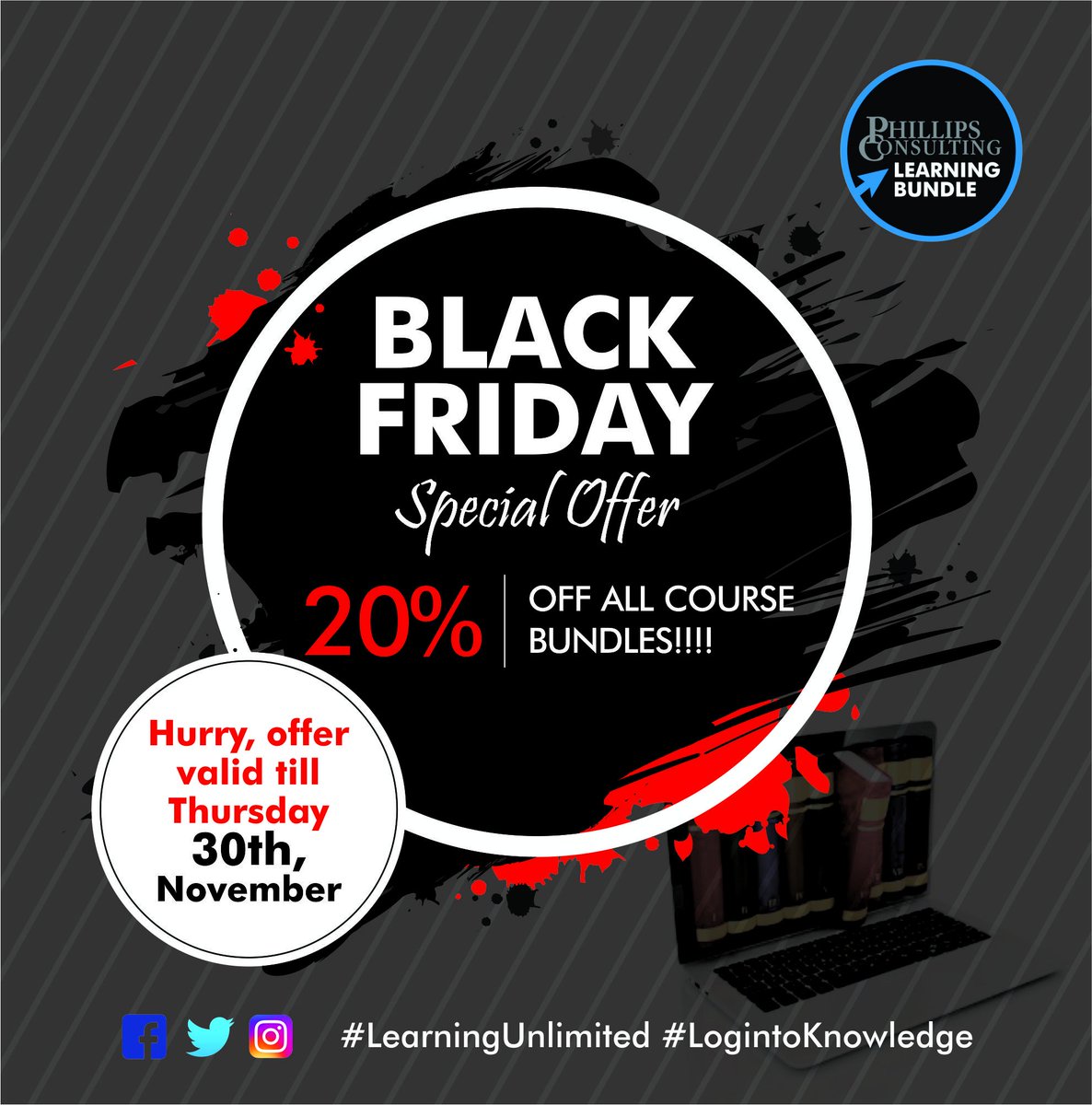 PLBNigeria's tweet photo. To celebrate PLB Aniversary we are giving out Amazing Discounts off any course bundle you order for. Check promo here on https://t.co/JPoKJrQXTP  #logintoknowledge #LearningUnlimited #awoof #BlackFriday2017 https://t.co/GM8DhwzvV0
