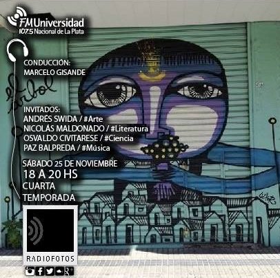 Este sábado hacemos el último <a href="/Radiofotos/">Ciencia y Cultura </a> del año por <a href="/radioulaplata/">Radio UNLP</a> FM 107.5 #lavidaenmomentos #LaPlata #ciencia #cultura #sociedad
radiouniversidad.unlp.edu.ar/envivo/fm.html