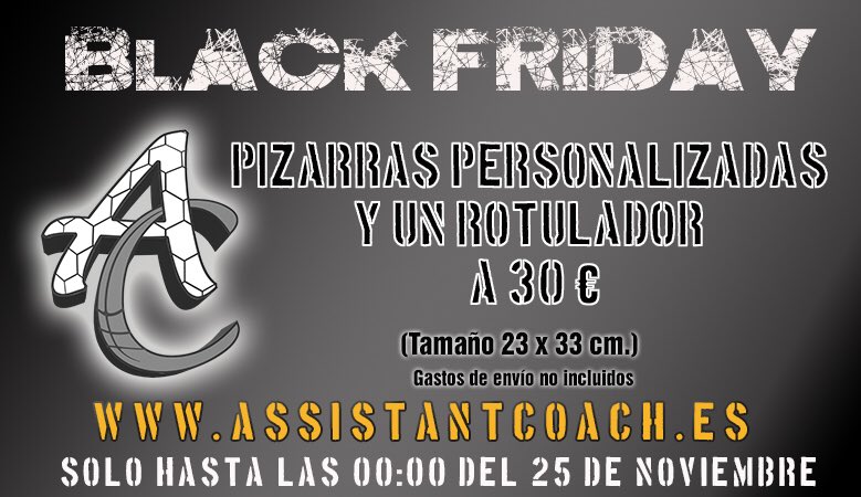 SEGUIMOS CON MUCHOS PEDIDOS!!
ACUERDATE!!!, HOY HASTA LAS 12 DE LA NOCHE BLACK FRIDAY DE ASSISTANT COACH
assistantcoach.es