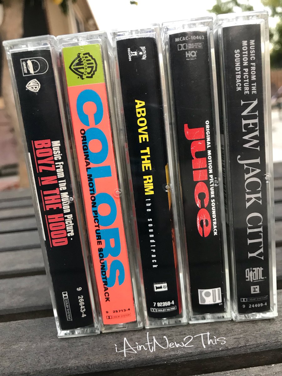 iAintNew2This__'s tweet photo. ‘G’ssentials 
#Soundtracks #BoyzNTheHood #Colors #AboveTheRim #Juice #NewJackCity #WarnerBrosRecords #DeathRowRecords #MCARecords #GiantRecords #Soundtrack #Cassette #Cassettes #GoldenEraHipHop #80sHipHop #90sHipHop #GangstaRap #GFunk #OSHH #RealRecognizeReel #iAintNew2This https://t.co/Lk3b1Prf1X