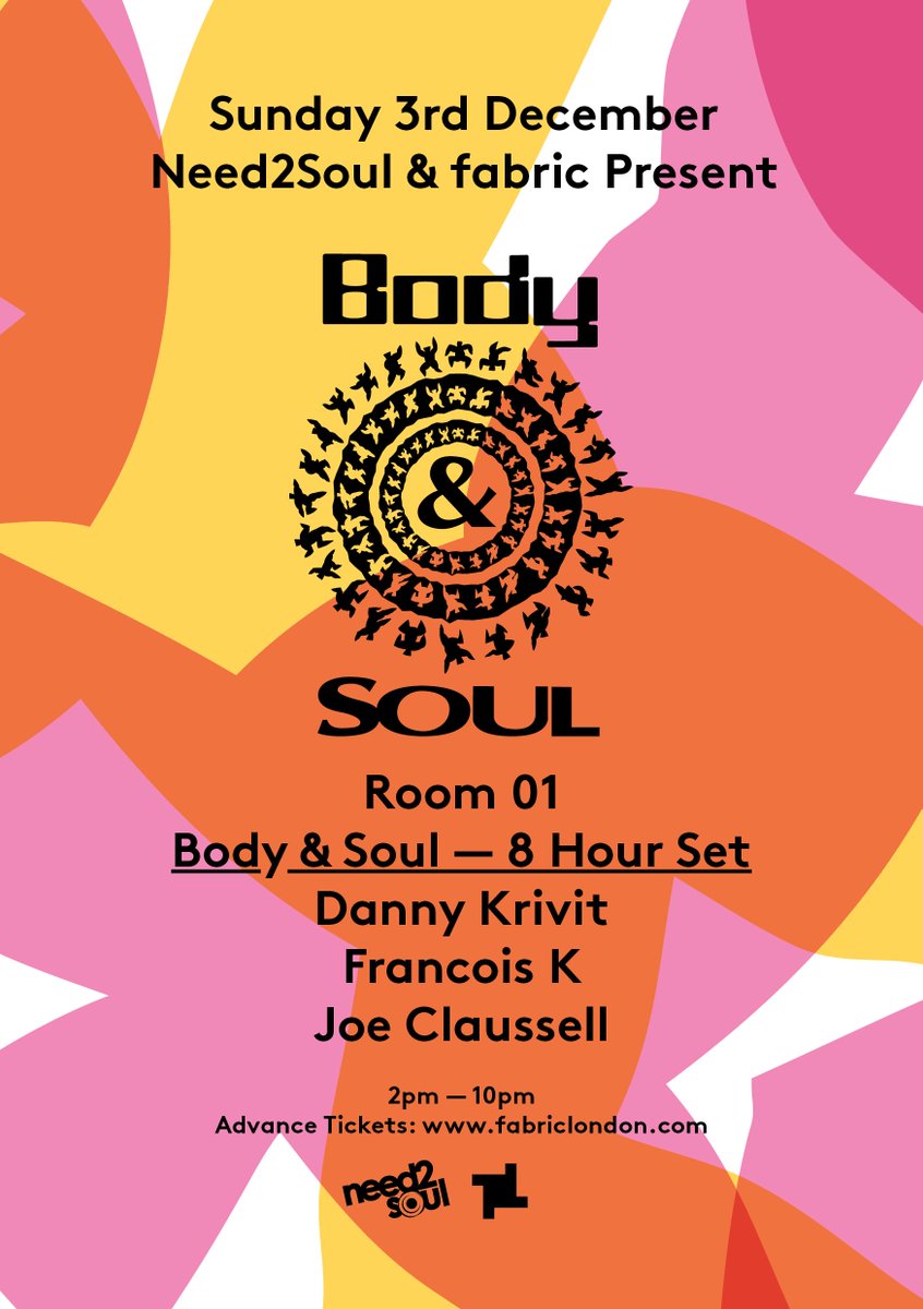 Need2Soul are bringing iconic NYC trio Body &amp; Soul to Farringdon next month for an 8-hour session! Tickets here: bit.ly/2iN6Nx6
