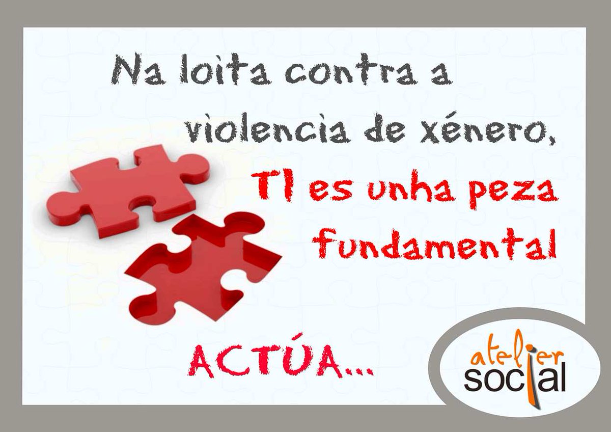Hoxe, mañá e sempre,... na loita contra a violencia de xénero
TI es unha peza fundamental 
ACTÚA
 #EnNegroContraAsViolencias 
#MachismoMata 
#ViolenciasMachistas 
#violenciacontralamujer