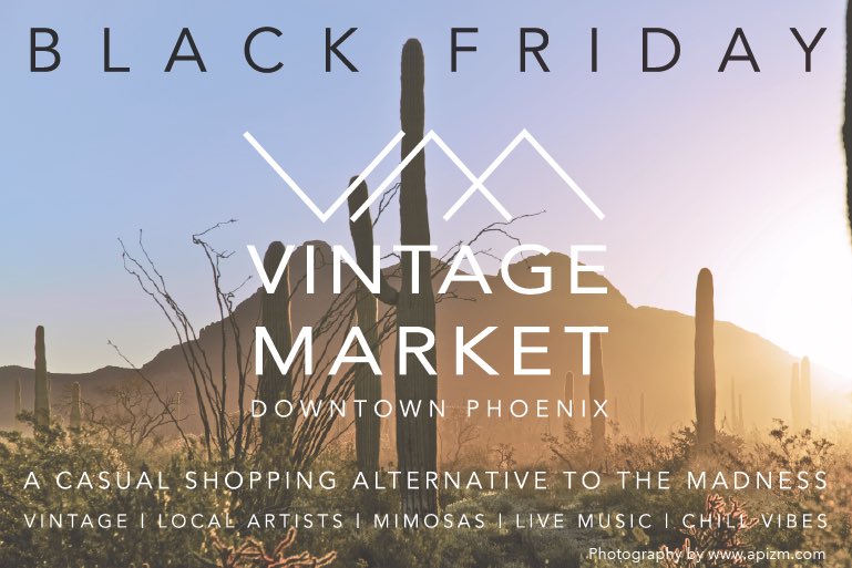 daverill_derek's tweet photo. We are playing from 2:00-4:00 today at the Alternative Black Friday Vintage Market at @CityScapePHX put on by @phxgeneral! #cityscapephoenix #alternativeblackfridayvintagemarket https://t.co/4VlE95Hon7
