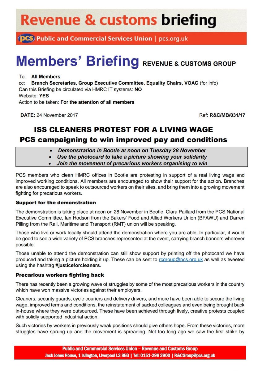 pcsbootletaxes's tweet image. Briefing from @PCSRCGroup on @PCS4cleaners demonstration in #Bootle on Tuesday. #justiceforcleaners