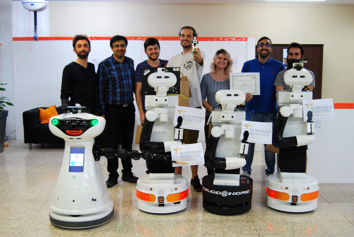 PALRobotics's tweet photo. Thank you #SocRob Team for participating at the European Robotics League Tournament in Barcelona! Good luck in the final classification at the #ERF2018! @istecnico
#ERW2017 @ERLrobotleague @eu_Robotics https://t.co/CQ3zrkLy6F