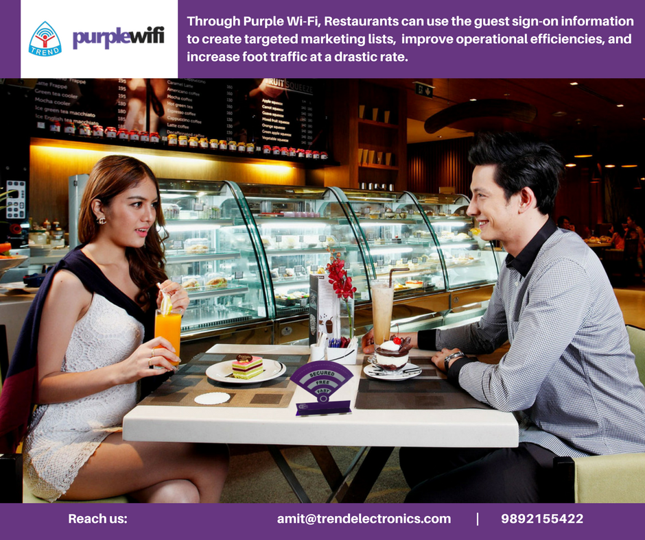 Trendvisionllp's tweet photo. Through Purple Wi-Fi, Restaurants can attract potential customers, increase foot traffic, generate leads, & improve operational efficiencies.
For more details visit https://t.co/3B3bznnZs6.
#freewifi #Mumbai #trendvisionllp #guestwifisolution #guestwifi #pub #restaurant #banquet https://t.co/7DKfh0Krqd