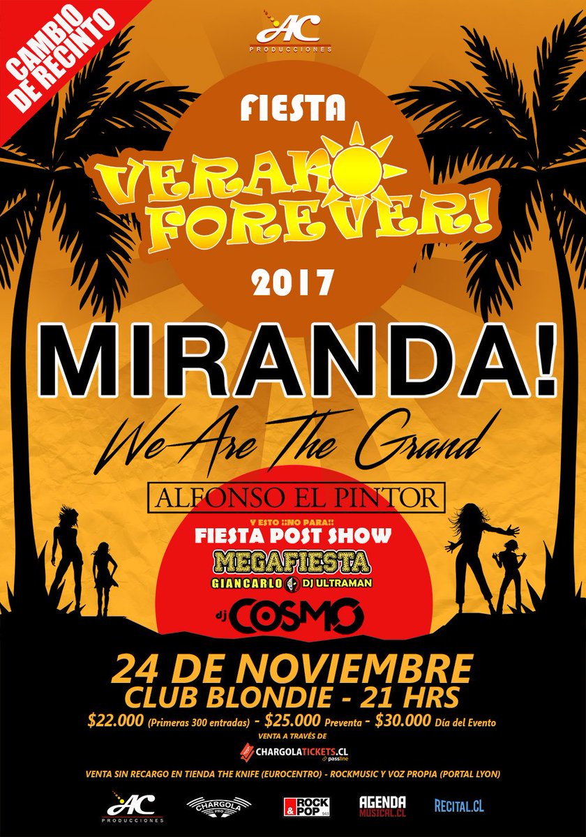 pazmariag's tweet photo. #MirandaEnLaBlondie con @Agenda_Musical  al show de esta noche  🙌🙌🙌 https://t.co/xDyI7U2UGG